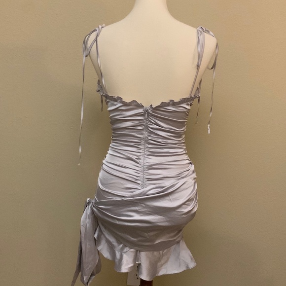 For Love and Lemons Silver Argent Mini Dress - Picture 4 of 5